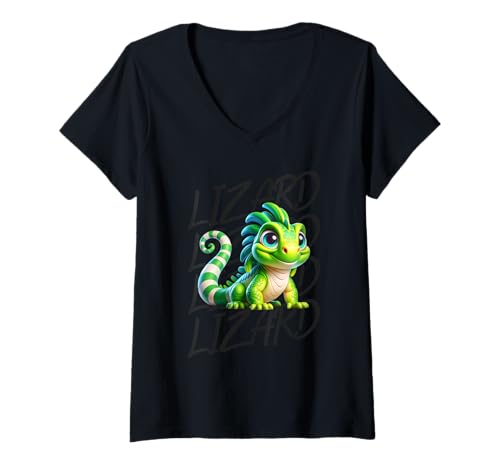 Damen Lizard Lover Lustiges Meme T-Shirt mit V-Ausschnitt Damen Lizard Lover Lustiges Meme T-Shirt mit V-Ausschnitt von Lizard Weirdcare Meme Tees & Shirts