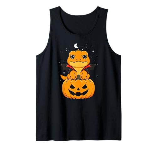 Eidechse Tierliebhaber Vampir Kürbis Halloween Jungen Mädchen Kind Tank Top von LizardAxis1