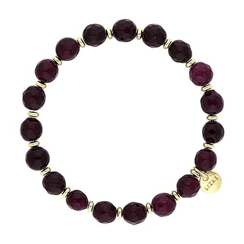 Lizas Armband BEAUMONT Perlenarmband 8mm viele Farben (dunkelviolett) von Lizas