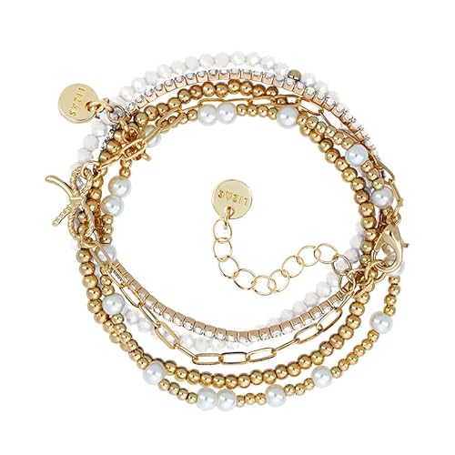 Lizas Armband gold Schmuckarmband verschiedene Modelle (gold mit weiß) von Lizas