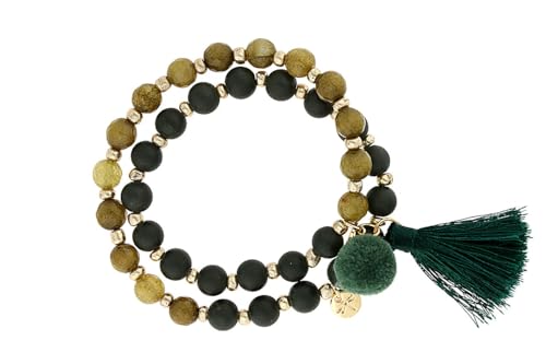 Lizas Armband grün Schmuckarmband Perlenarmband verschiedene Modelle (hell + dunkelgrün) von Lizas