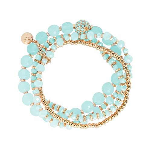 Lizas Armband vierreihig Zugarmband (hellblau) von Lizas