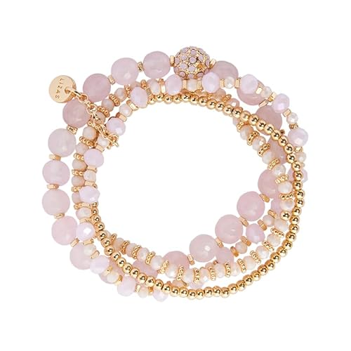 Lizas Armband vierreihig Zugarmband (rosa) von Lizas