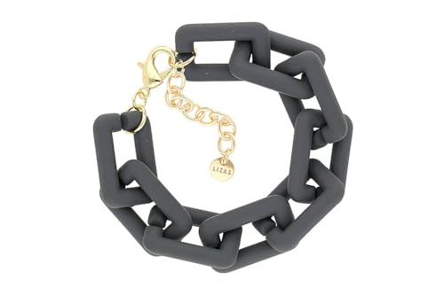 Lizas Gliederarmband Armband und Ketten MARSEILLE bunte Farben - rolo chain (grau Armband) von Lizas