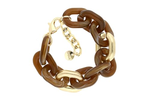 Lizas Gliederarmband Armband und Ketten MONTPELLIE bunte Farben - rolo chain (braun Armband) von Lizas