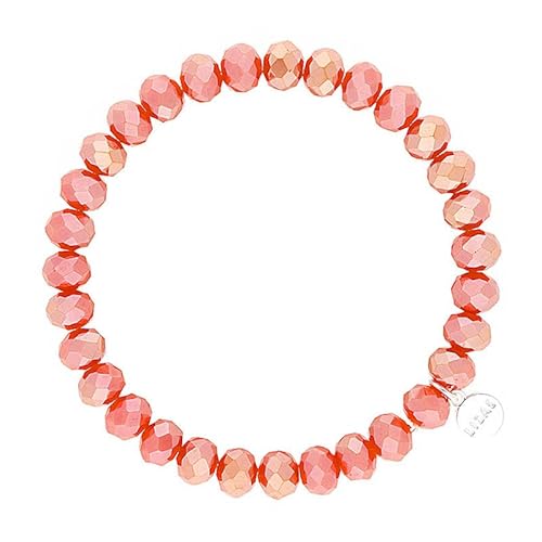 Lizas Schmuckarmband CLARKSVILLE Armband Perlenarmband 8mm viele Farben (grapefruit) von Lizas