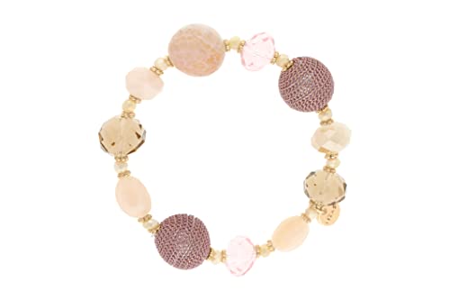Lizas Schmuckarmband beige Armband Perlenarmband verschiedene Modelle (beige rose gold) von Lizas