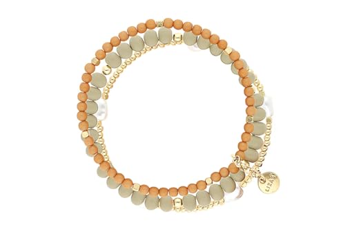 Lizas Schmuckarmband beige Armband Perlenarmband verschiedene Modelle (natur/peach) von Lizas
