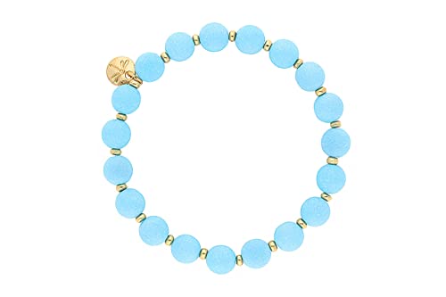Lizas Schmuckarmband blau Armband Perlenarmband verschiedene Modelle (hellblau mit gold) von Lizas