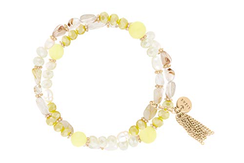 Lizas Schmuckarmband gelb Perlenarmband Armband verschiedene Modelle (gelb/gold) von Lizas