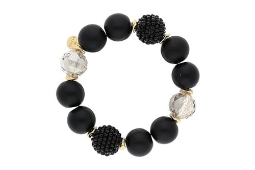 Lizas Schmuckarmband schwarz Perlenarmband Armband verschiedene Modelle (Holzperle 1,5cm) von Lizas