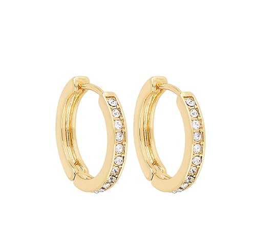 Lizas runde Creolen in gold und silber mit Zirkonias *Ohrschmuck*Creolen*Ohrstecker*Ohrhänger (gold) von Lizas