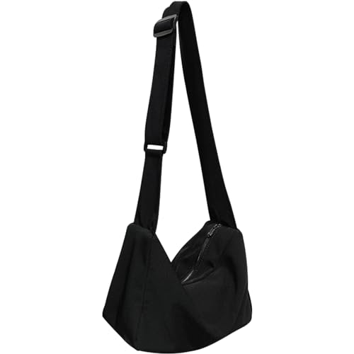 Lizbin Umhängetasche, Umhängetasche Umhängetasche, Umhängetasche Umhängetasche Hobo-Tasche, Schultertasche für Damen und Herren, Gelegenheitsarbeitstasche Reisetasche (Schwarz) von Lizbin