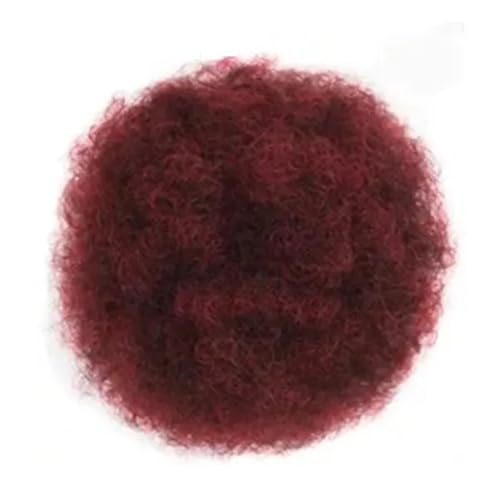Damen Afro Puff Bun Haarteil Kinky Curly Kordelzug Pferdeschwanz Clip in synthetische Haarverlängerung Täglich(1BTbUG) von Lizhuzhuzs28