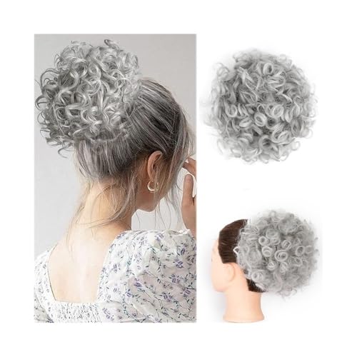 Damen Afro Puff Kinky Curly Bun Haar Synthetische Kordelzug Pferdeschwanz Clip In Kurze Haarverlängerungen Haarteile Täglich(10 1001) von Lizhuzhuzs28