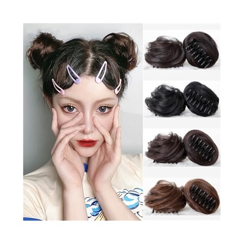 Damen Krallenclip im Haarknoten, unordentlicher, lockiger Chignon, Verlängerung, Haargummi, synthetisches Haarteil Täglich(33) von Lizhuzhuzs28