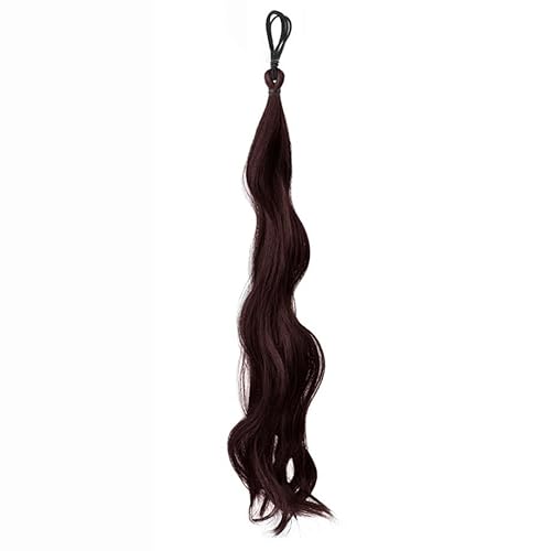 Damen Synthetische Haarknoten-Extensions, 45,7 cm lang, natürliche Welle, elastisches Band, gefälschter Pferdeschwanz, Haarteil Täglich(2-33) von Lizhuzhuzs28