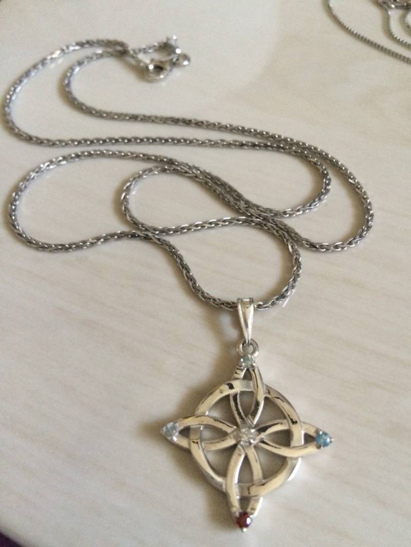 Edelstein Und Diamant Anhänger Sterling Silber von Lizidalena