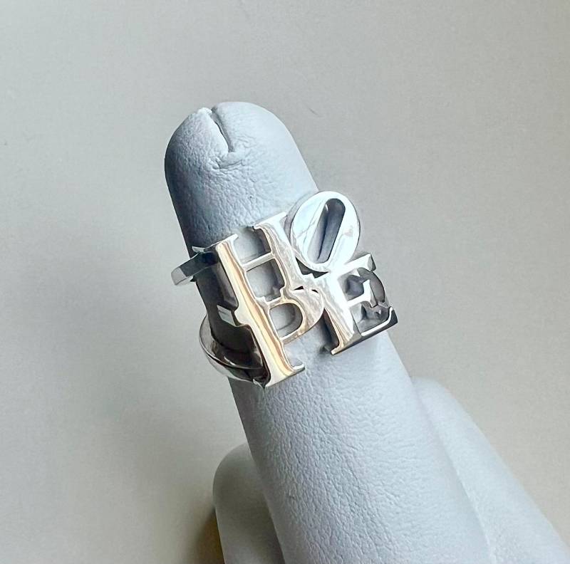 Hope Ring in Sterling Silber-Handgemachter Silberring von Lizidalena