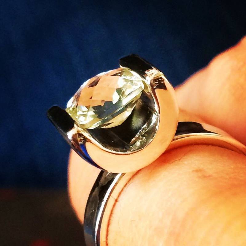 Natürlicher Edelstein Und Sterling Ring von Lizidalena