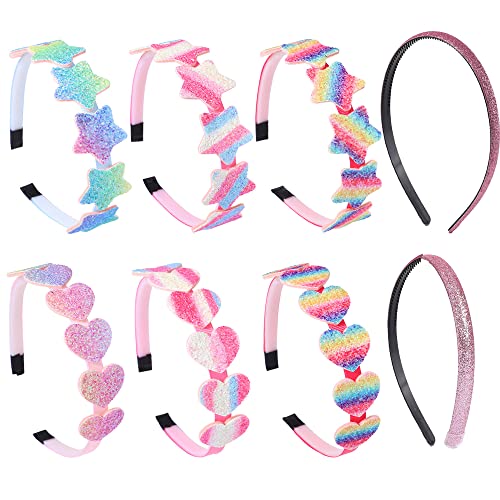 Lizioo 8 pcs Girls Glitter Headbands Toddler Headband Rainbow Headbands Sweet Hairband Children Hair Bands for Kids Lizioo 8 pcs Girls Glitter Headbands Toddler Headband Rainbow Headbands Sweet Hairband Children Hair Bands for Kids von Lizioo