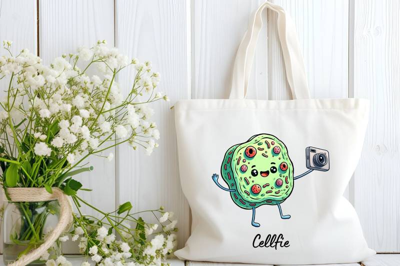 Cellfie Biologie Geschenk Tragetasche, Wissenschaft Wortspiel Geschenke, Lustige Selfie Tasche Cellfie Biologie Geschenk Tragetasche, Wissenschaft Wortspiel Geschenke, Lustige Selfie Tasche von Lizisbase