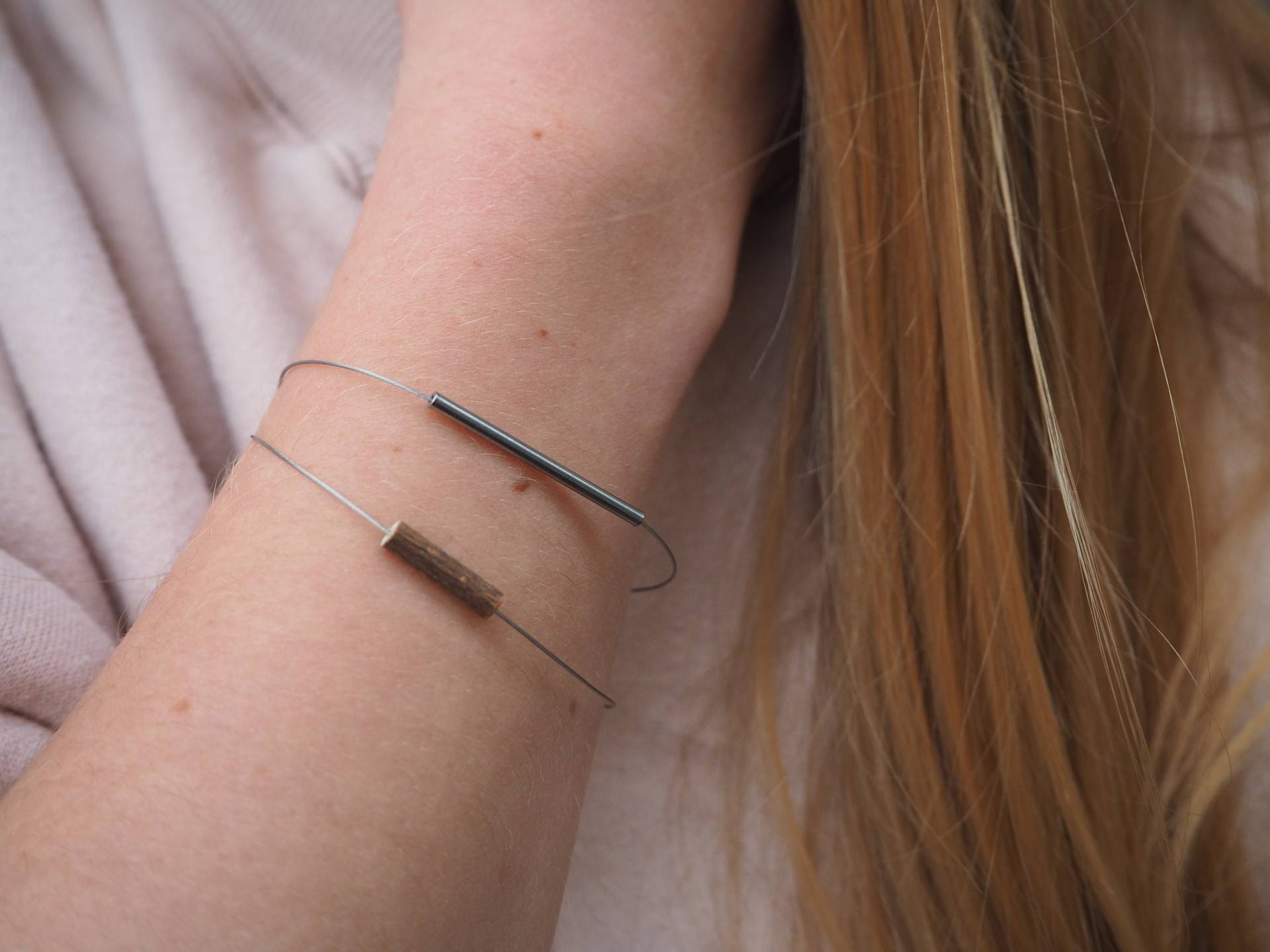 Armband Silber & Haselholz von LizoAccessoires