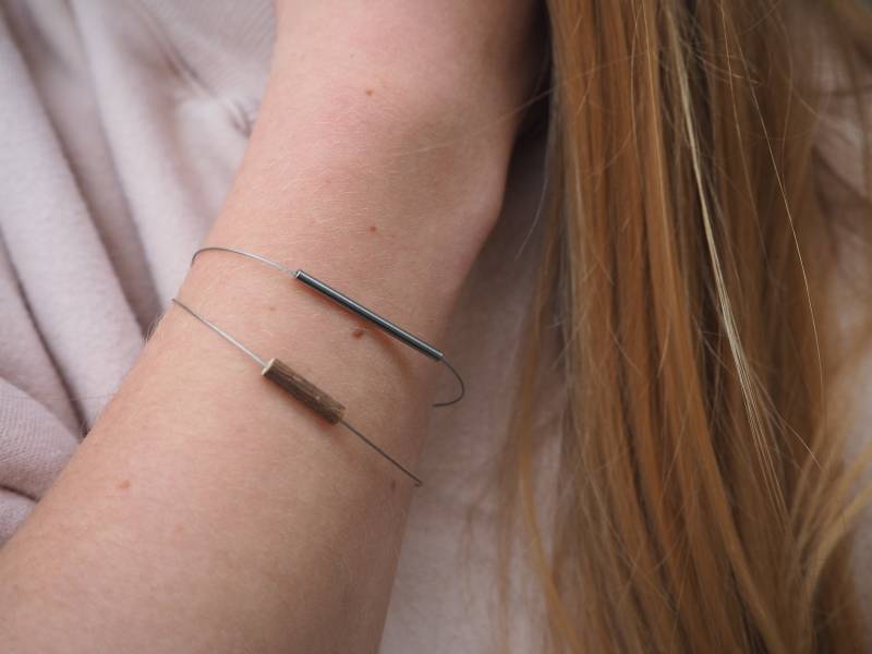 Armband Silber & Haselholz von LizoAccessoires