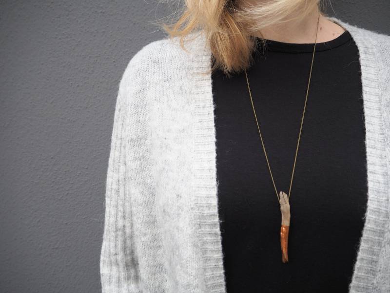 Kette Lang Treibholz & Kupfer von LizoAccessoires
