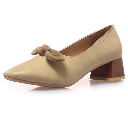 Lizoleor Blockabsatz Ohne Verschluss Damen Pump Square Toe Leisure Weit Fit Klassische Mid Chunky Heel Concise Arbeit Schuhe Aprikose Gr 49 EU/51Cn Lizoleor Blockabsatz Ohne Verschluss Damen Pump Square Toe Leisure Weit Fit Klassische Mid Chunky Heel Concise Arbeit Schuhe Aprikose Gr 49 EU/51Cn von Lizoleor