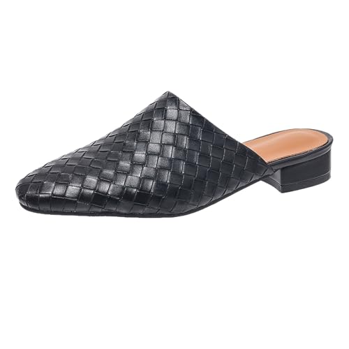Lizoleor Concise Komfort Niedrige Absatz Mules Square Toe Damen Pantoffeln Blockabsatz Slingback Ohne Verschluss Draußen Sommer Hausschuhe Pantoffeln Sandals Schwarz Gr 40 EU/41Cn Lizoleor Concise Komfort Niedrige Absatz Mules Square Toe Damen Pantoffeln Blockabsatz Slingback Ohne Verschluss Draußen Sommer Hausschuhe Pantoffeln Sandals Schwarz Gr 40 EU/41Cn von Lizoleor