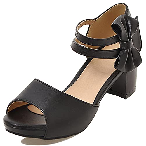 Lizoleor Damen Peep Toe Knöchelriemchen Mary Jane Sandalen Block Mitte Absatz Bridesmaid Comfotable Plateau Kleid Schuhe Mit Bows Schwarz Gr 36 Eu Lizoleor Damen Peep Toe Knöchelriemchen Mary Jane Sandalen Block Mitte Absatz Bridesmaid Comfotable Plateau Kleid Schuhe Mit Bows Schwarz Gr 36 Eu von Lizoleor