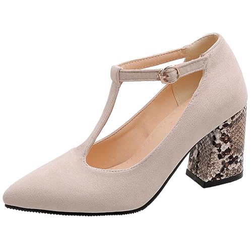 Lizoleor Mode Blockabsatz Pointed Toe Wildleder Damen Schuhe Splicing Ohne Verschluss Concise Arbeit Elegant Bridal Kleid Pumps Beige Gr 48 EU/50Cn Lizoleor Mode Blockabsatz Pointed Toe Wildleder Damen Schuhe Splicing Ohne Verschluss Concise Arbeit Elegant Bridal Kleid Pumps Beige Gr 48 EU/50Cn von Lizoleor