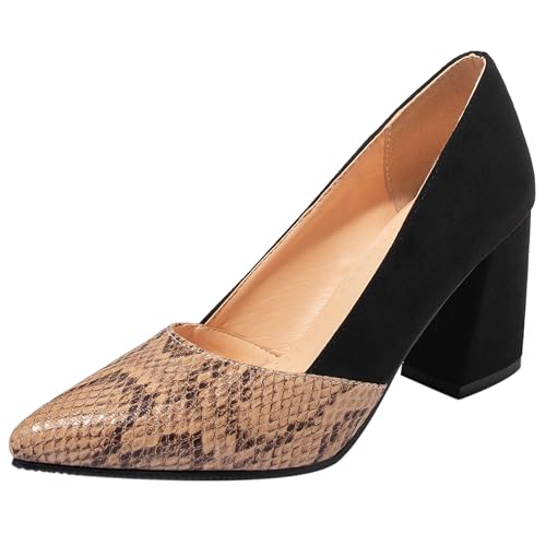 Lizoleor Mode Blockabsatz Pointed Toe Wildleder Damen Schuhe Splicing Ohne Verschluss Concise Arbeit Elegant Bridal Kleid Pumps Schwarz Gr 51 EU/53Cn Lizoleor Mode Blockabsatz Pointed Toe Wildleder Damen Schuhe Splicing Ohne Verschluss Concise Arbeit Elegant Bridal Kleid Pumps Schwarz Gr 51 EU/53Cn von Lizoleor