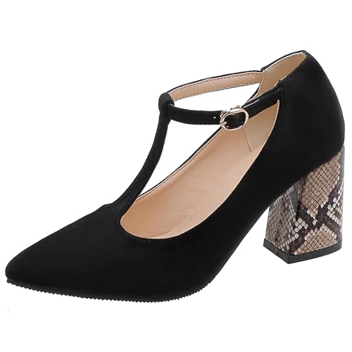 Lizoleor Mode Blockabsatz Pointed Toe Wildleder Damen Schuhe Splicing Ohne Verschluss Concise Arbeit Elegant Bridal Kleid Pumps Schwarz Gr 51 EU/53Cn Lizoleor Mode Blockabsatz Pointed Toe Wildleder Damen Schuhe Splicing Ohne Verschluss Concise Arbeit Elegant Bridal Kleid Pumps Schwarz Gr 51 EU/53Cn von Lizoleor