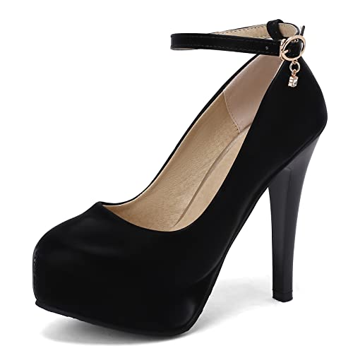 Lizoleor Stiletto Damen Schuhe Runde Zehen Plateau Pumps Mary Jane Western Style Elegant Abend Schuhe Klassischers Arbeit Schuhe Schwarz Gr 44 EU/46Cn Lizoleor Stiletto Damen Schuhe Runde Zehen Plateau Pumps Mary Jane Western Style Elegant Abend Schuhe Klassischers Arbeit Schuhe Schwarz Gr 44 EU/46Cn von Lizoleor
