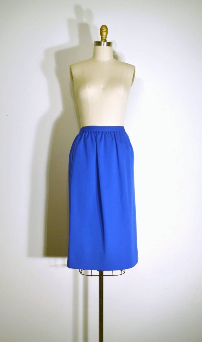 Vintage 1970Er Rock - 70Er Bleistiftrock - Hellblau von LizsVintageSoffitta