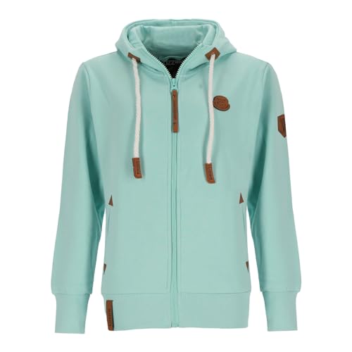 Lizzard Sports Damen Sweatjacke Uni mit Kapuze - Modische Kapuzenjacke mit Reißverschluss in Mint Größe 4XL von Lizzard Sports