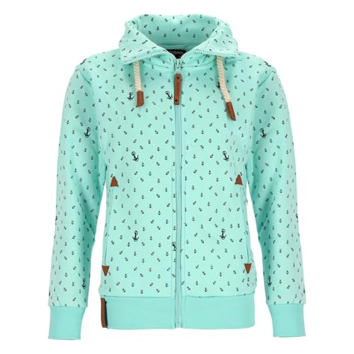 Lizzard Sports Damen Sweatjacke mit Anker-Allover-Print - Maritime Jacke mit Stehkragen in Mint Größe L Lizzard Sports Damen Sweatjacke mit Anker-Allover-Print - Maritime Jacke mit Stehkragen in Mint Größe L von Lizzard Sports