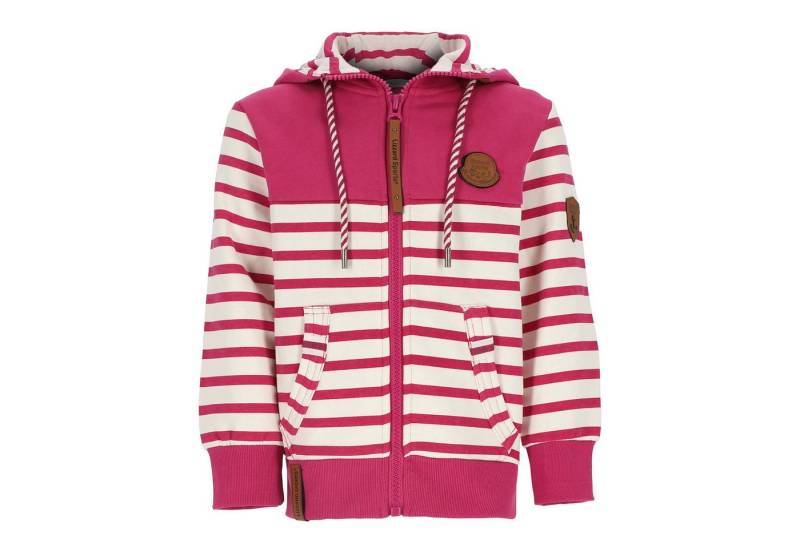 Lizzard Sports Kapuzensweatjacke Kinder Sweatjacke Streifen-Uni-Mix - Kapuzenjacke mit Reißverschluss von Lizzard Sports