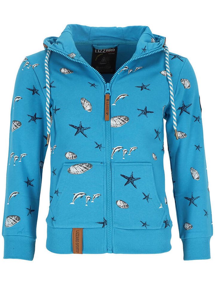 Lizzard Sports Kapuzensweatjacke Kinder Sweatjacke mit maritimem Allover-Print und Reißverschluss von Lizzard Sports