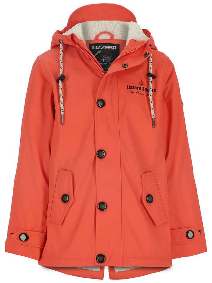 Lizzard Sports Regenjacke Kinder Regenmantel mit Teddy-Futter - Lange Outdoor-Jacke von Lizzard Sports