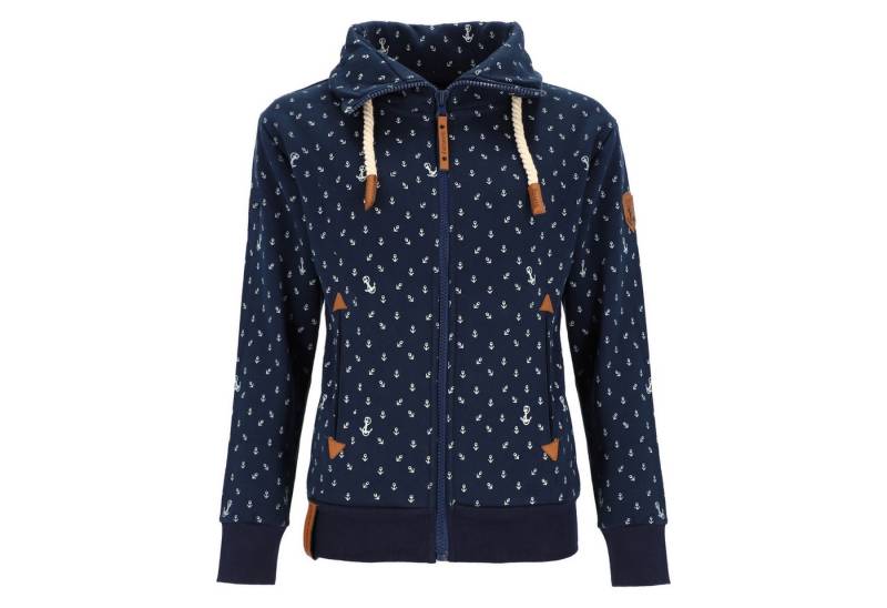 Lizzard Sports Sweatjacke Damen Jacke mit Anker-Allover-Print und Stehkragen von Lizzard Sports