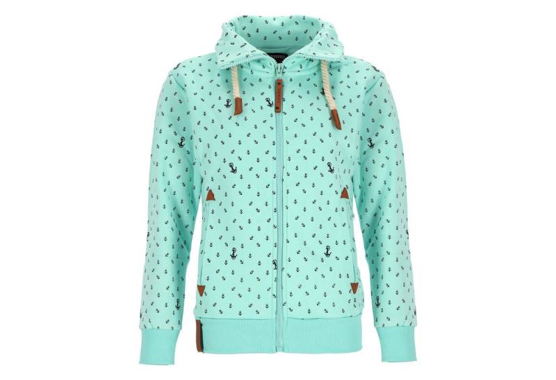 Lizzard Sports Sweatjacke Damen Jacke mit Anker-Allover-Print und Stehkragen von Lizzard Sports