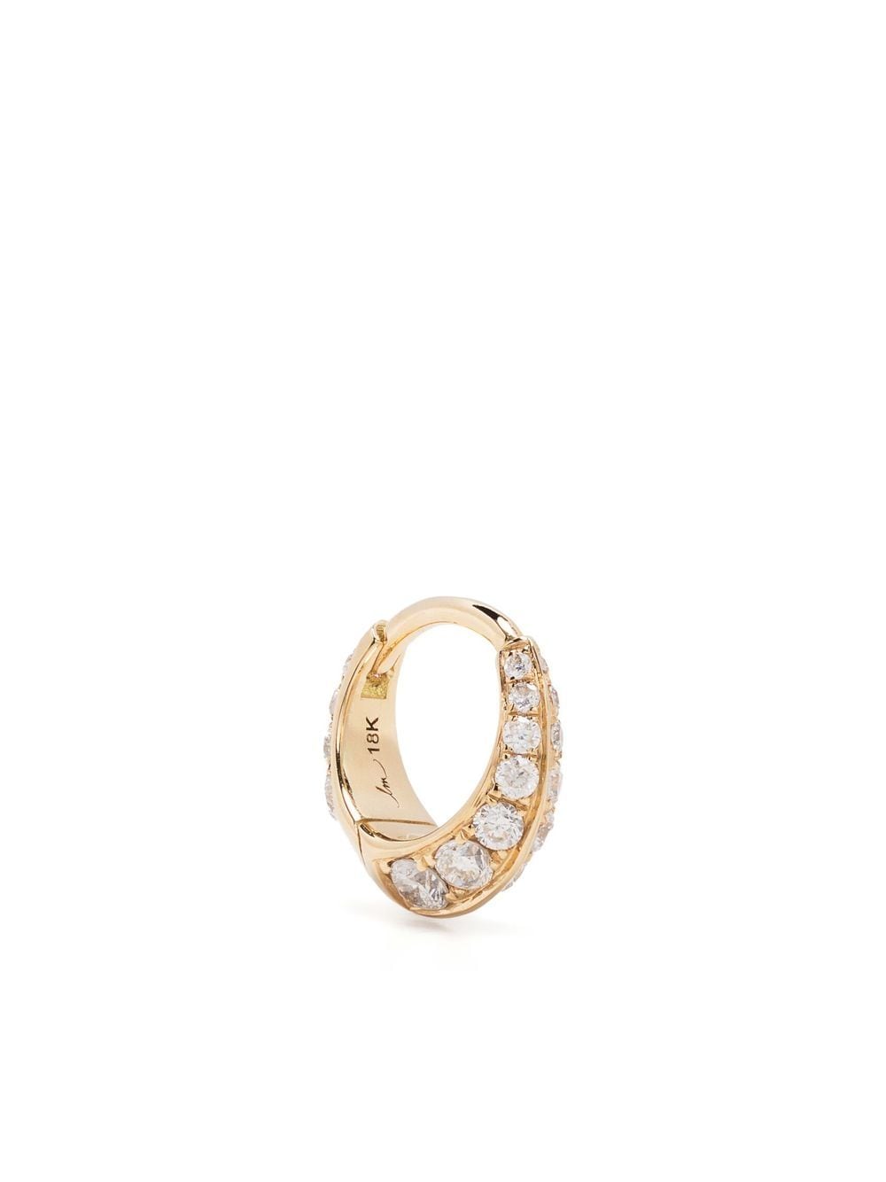 Lizzie Mandler Fine Jewelry 18kt Gelbgoldcreole mit Diamanten von Lizzie Mandler Fine Jewelry