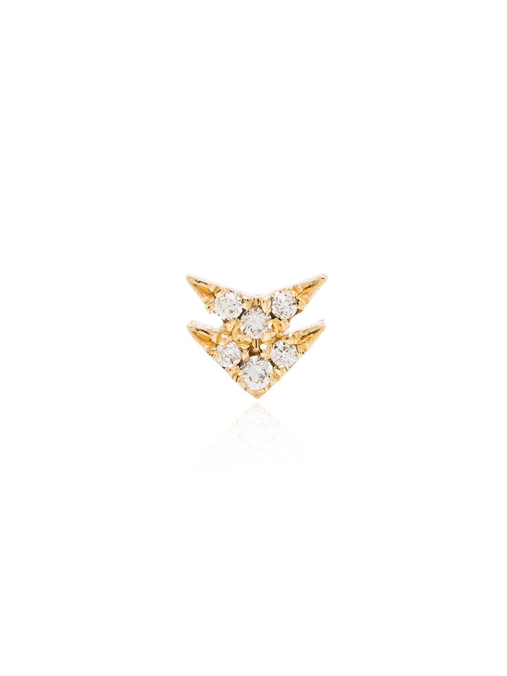 Lizzie Mandler Fine Jewelry 18kt Gelbgoldcreole mit einem Diamanten von Lizzie Mandler Fine Jewelry