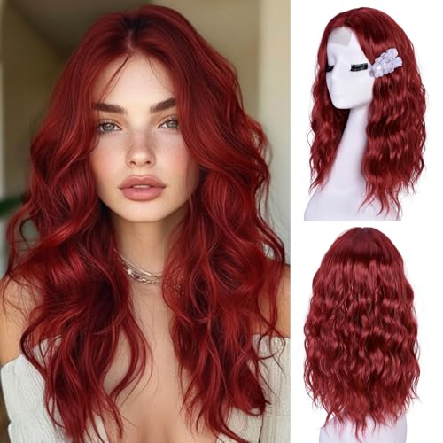 Lizzy Kurze gewellte Perücke 18 Zoll Mittelteil Lockige gewellte Bob Perücken für Frauen Natürlich aussehende synthetische hitzebeständige Faserperücke für den täglichen Partygebrauch (Weinrot) Lizzy Kurze gewellte Perücke 18 Zoll Mittelteil Lockige gewellte Bob Perücken für Frauen Natürlich aussehende synthetische hitzebeständige Faserperücke für den täglichen Partygebrauch (Weinrot) von Lizzyhair