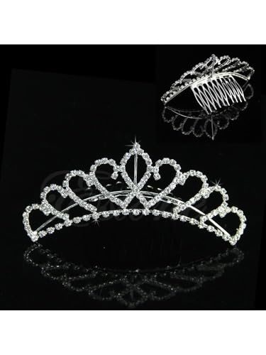 Ljmyy Hochzeits-Brautkamm für Strass, Festzug, Abschlussball, Kristall-Haarband, Haarkamm von Ljmyy