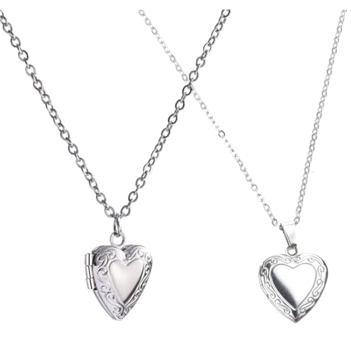 Ljmyy Punk Openable Heart Choker Necklaces for Women Heart Necklaces Ladies Wedding Single Layered Chain Chokers Daily Wear Heart Photo Box Necklace Ljmyy Punk Openable Heart Choker Necklaces for Women Heart Necklaces Ladies Wedding Single Layered Chain Chokers Daily Wear Heart Photo Box Necklace von Ljmyy
