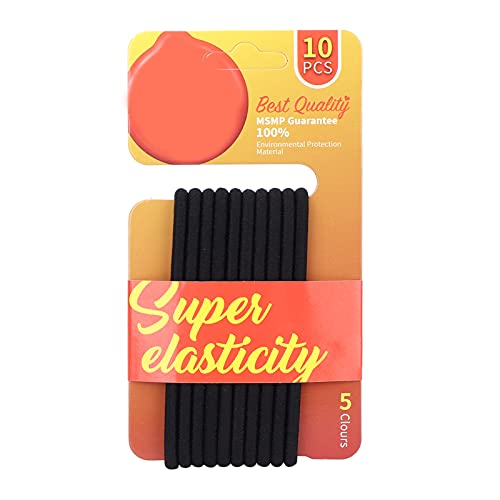 Modisches elastisches Haargummi-Set, Pferdeschwanz-Halter, Mädchen-Accessoire (reinschwarzer Anzug) von LjwZekyrnt